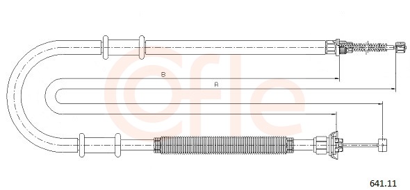 Cable, parking brake - 92.641.11 COFLE