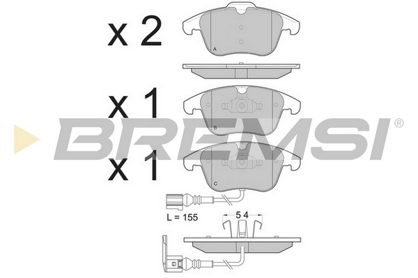 Kit pastiglie freno, Freno a disco - BP3394CE BREMSI