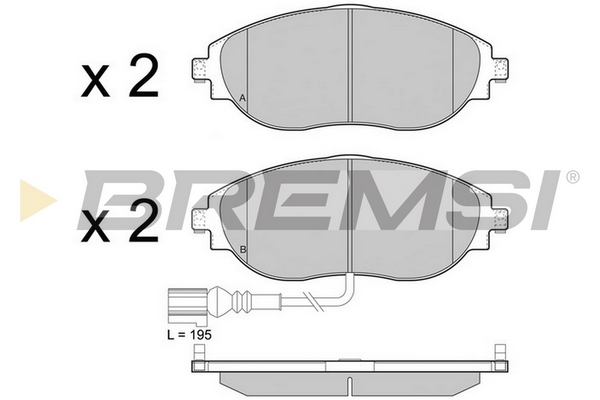 Brake Pad Set, disc brake - BP3474CE BREMSI