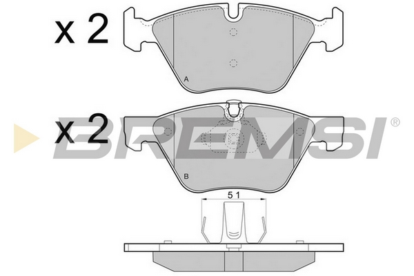Brake Pad Set, disc brake - BP3488CE BREMSI