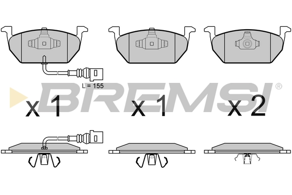 Brake Pad Set, disc brake - BP3631CE BREMSI