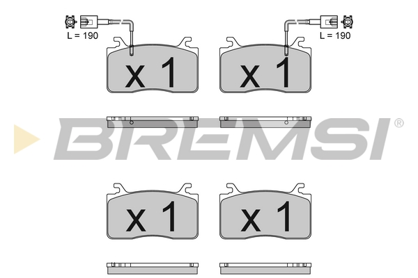 Kit pastiglie freno, Freno a disco - BP3833CE BREMSI