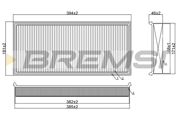Air Filter - FA0112 BREMSI