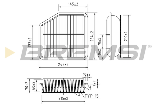 Air Filter - FA0114 BREMSI