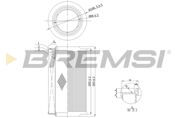 Air Filter - FA0115 BREMSI