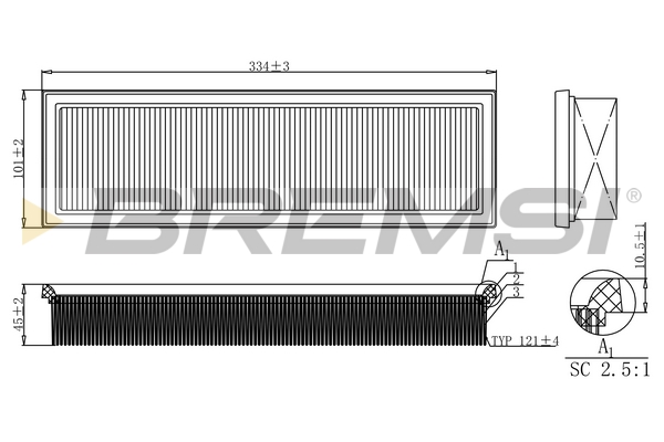 Air Filter - FA0121 BREMSI