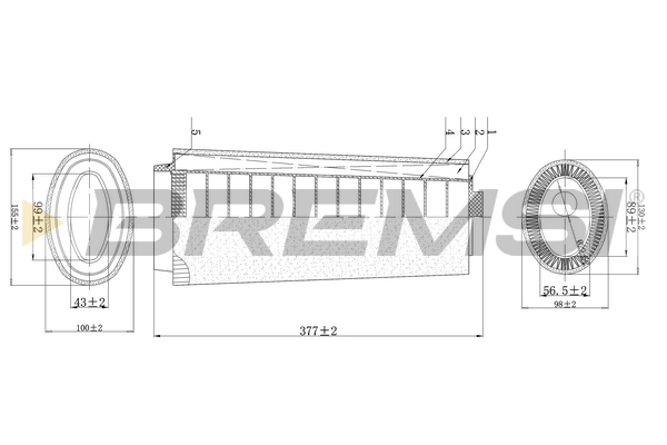Filtro aria - FA0124 BREMSI