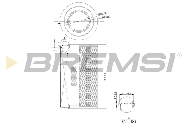 Air Filter - FA0128 BREMSI