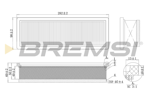 Filtro aria - FA0220 BREMSI