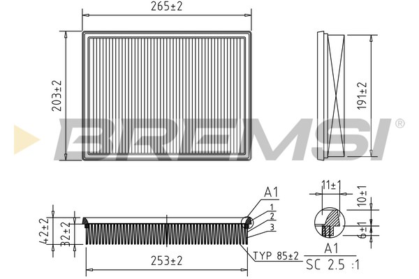 Filtro aria - FA0400 BREMSI