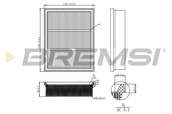 Filtro aria - FA0527 BREMSI