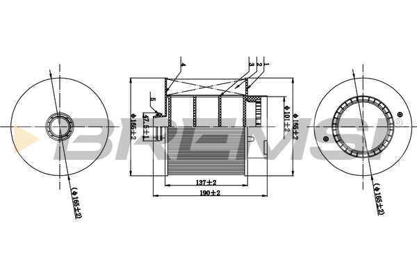 Air Filter - FA0529 BREMSI