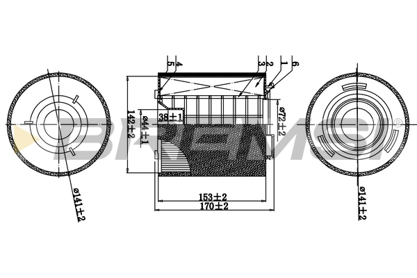 Filtro aria - FA0538 BREMSI