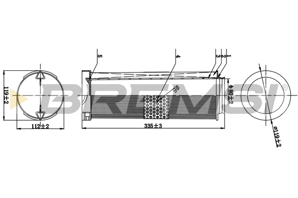 Air Filter - FA0541 BREMSI