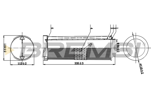 Air Filter - FA0542 BREMSI