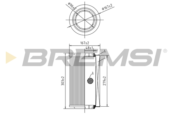 Air Filter - FA0545 BREMSI