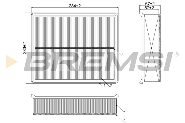 Air Filter - FA0552 BREMSI