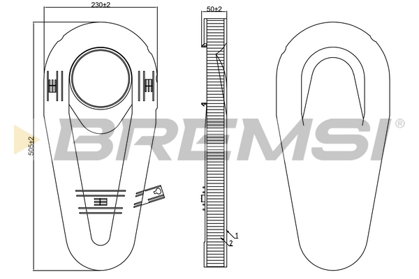 Air Filter - FA0566 BREMSI