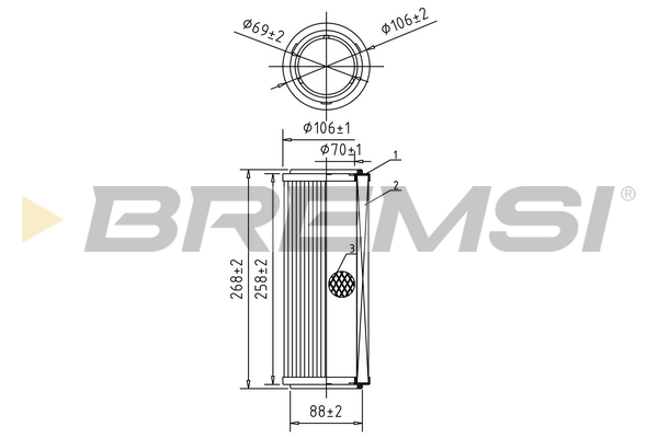 oro filtras - FA0583 BREMSI