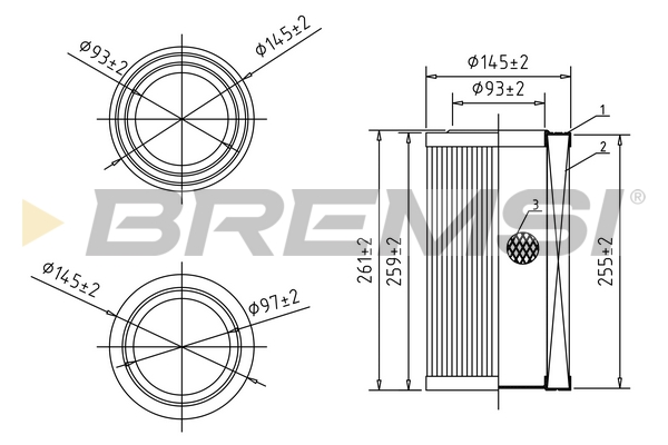 Воздушный фильтр - FA0584 BREMSI