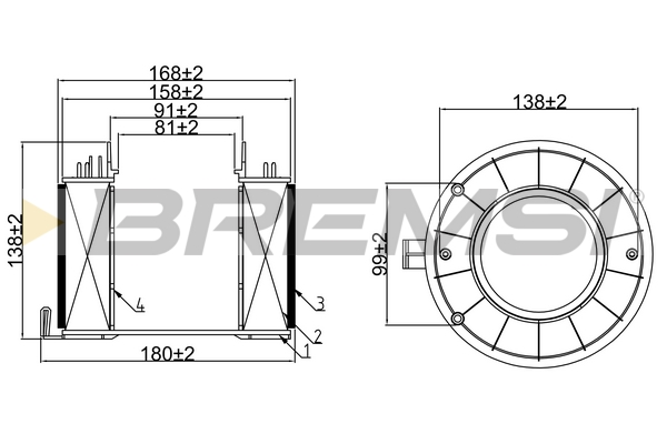 Luftfilter - FA0592 BREMSI