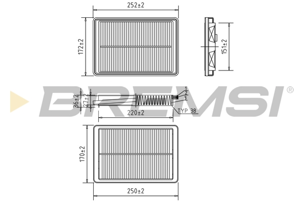 oro filtras - FA0605 BREMSI