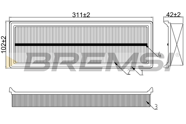 Filtro aria - FA0615 BREMSI