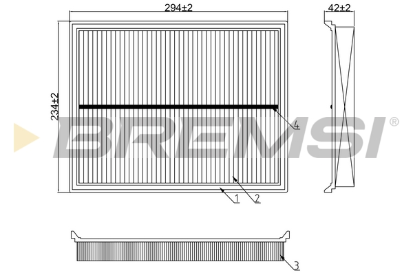 Air Filter - FA0618 BREMSI