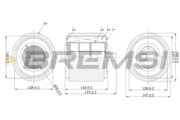 Filtro aria - FA0625 BREMSI