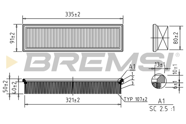 Luftfilter - FA0630 BREMSI