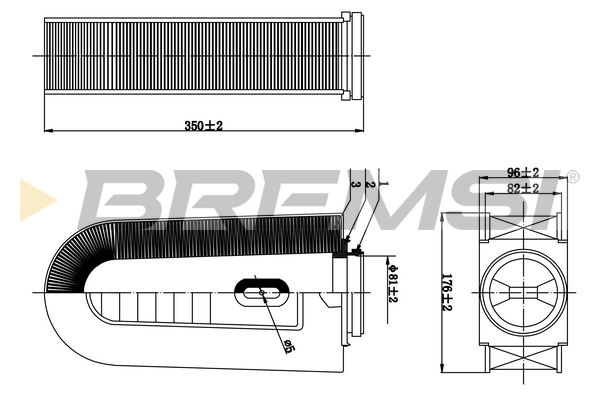 Air Filter - FA0631 BREMSI