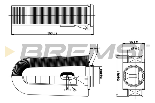 oro filtras - FA0632 BREMSI