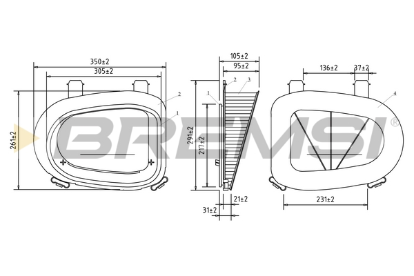 Air Filter - FA0638 BREMSI