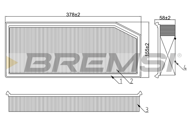 Filtro aria - FA0649 BREMSI