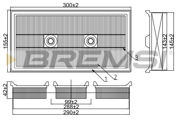 Filtro aria - FA1021 BREMSI