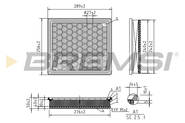 oro filtras - FA1044 BREMSI