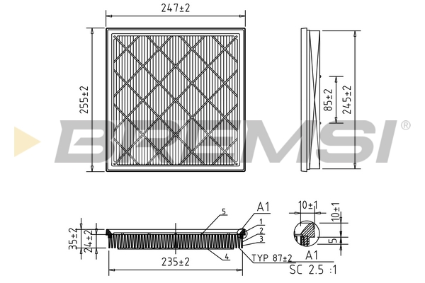Air Filter - FA1048 BREMSI