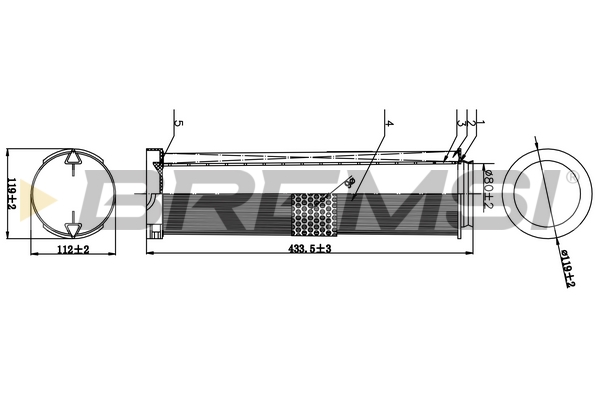 Air Filter - FA1056 BREMSI
