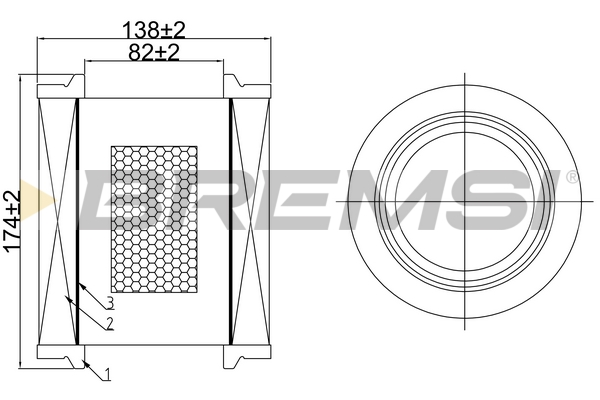 Filtro aria - FA1064 BREMSI