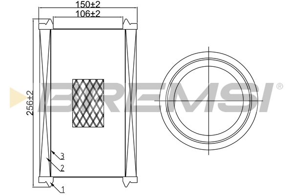 Filtro aria - FA1068 BREMSI