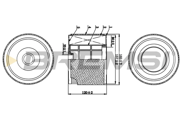 Filtro aria - FA1070 BREMSI