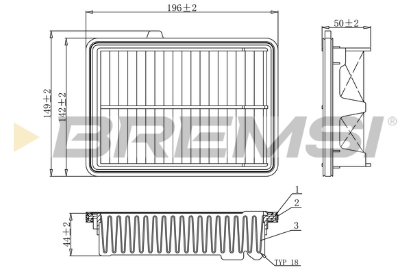 Air Filter - FA1079 BREMSI