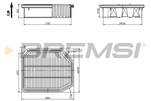Air Filter - FA1089 BREMSI
