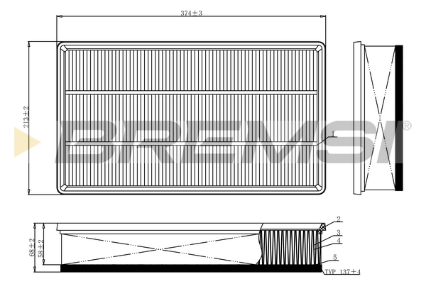 Filtro aria - FA1114 BREMSI