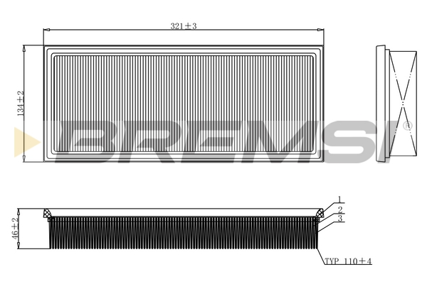 Filtro aria - FA1122 BREMSI