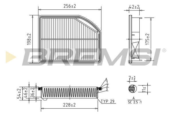 Luftfilter - FA1129 BREMSI