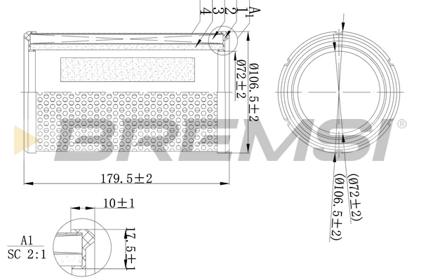 oro filtras - FA1138 BREMSI