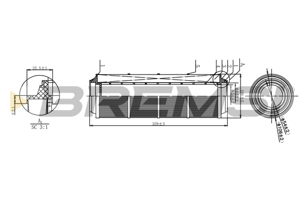 Filtro aria - FA1143 BREMSI