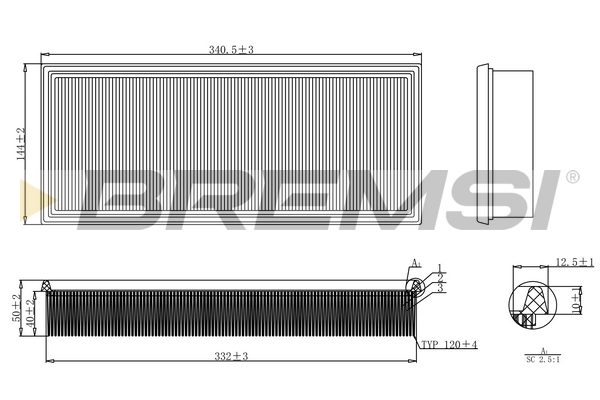Air Filter - FA1156 BREMSI