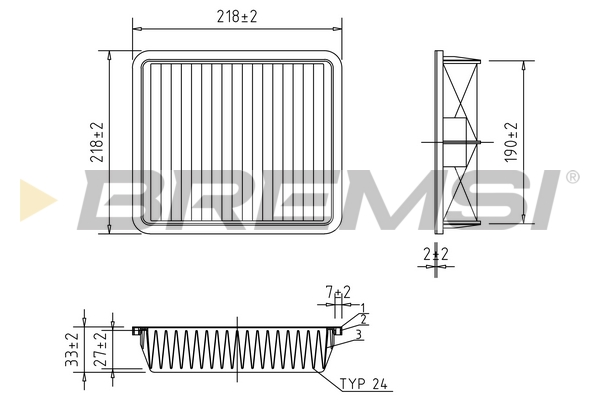 Air Filter - FA1170 BREMSI